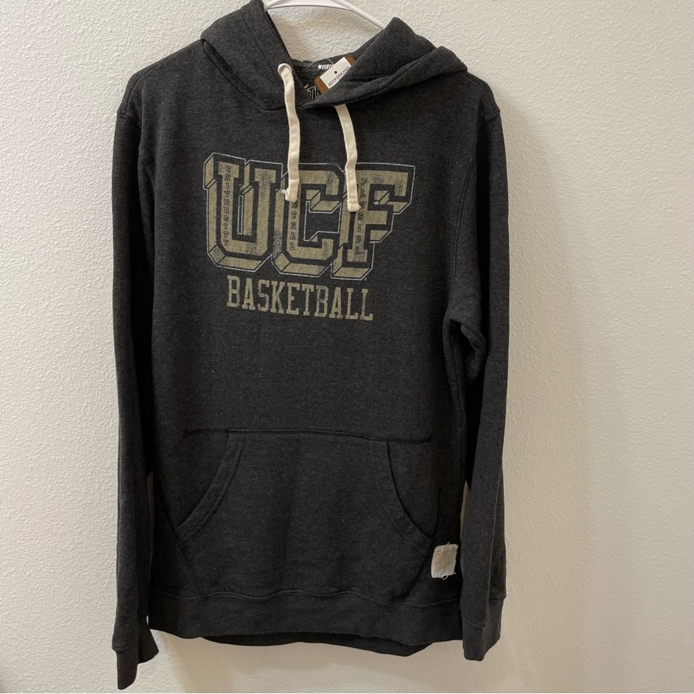 Retro Brand UCF Basketball Pullover Hoodie Black Gray New With Tag